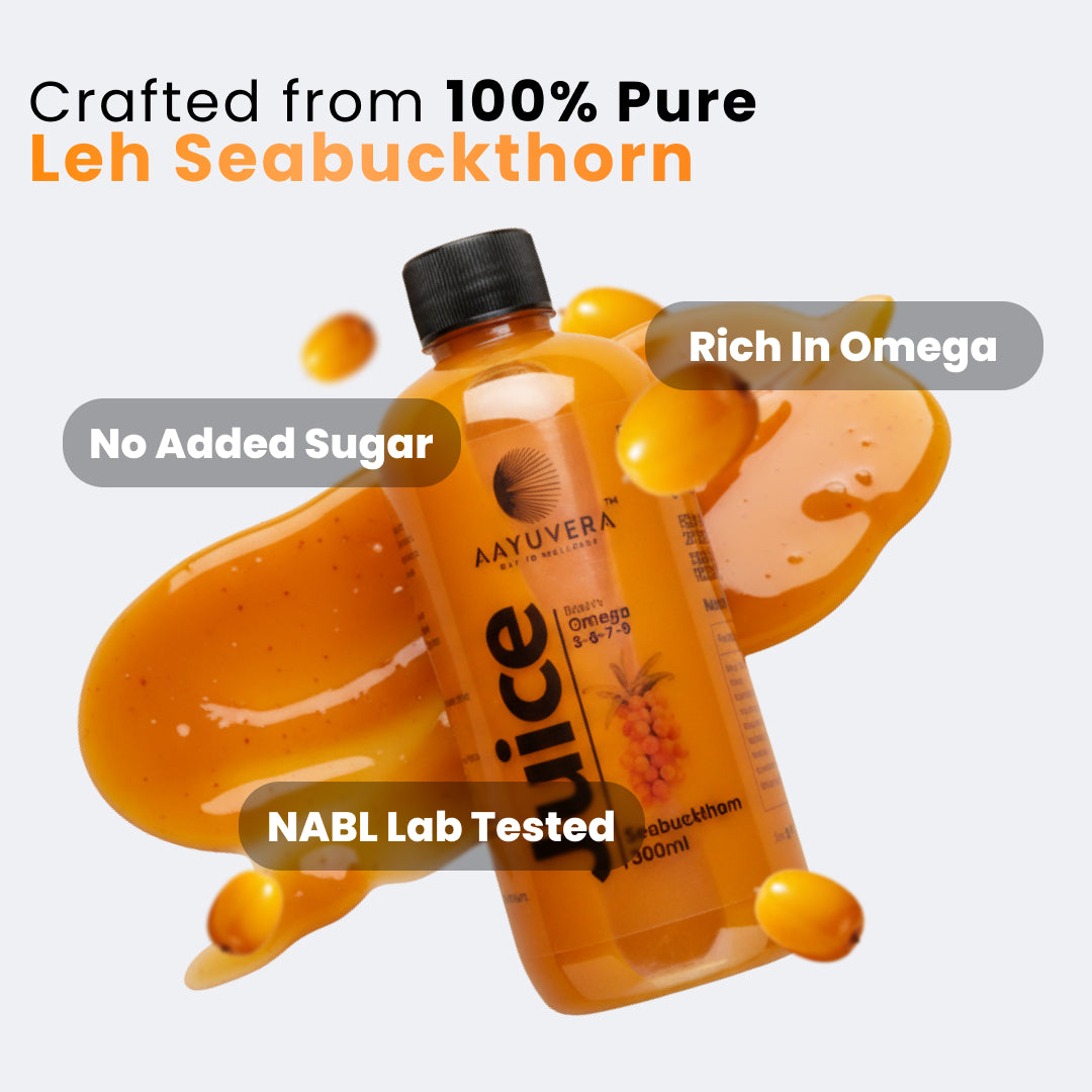 Aayuvera Sea Buckthorn Juice (Omega 3-6-7-9, Vitamins C)