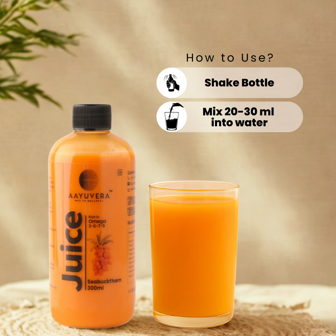 Aayuvera Sea Buckthorn Juice (Omega 3-6-7-9, Vitamins C)